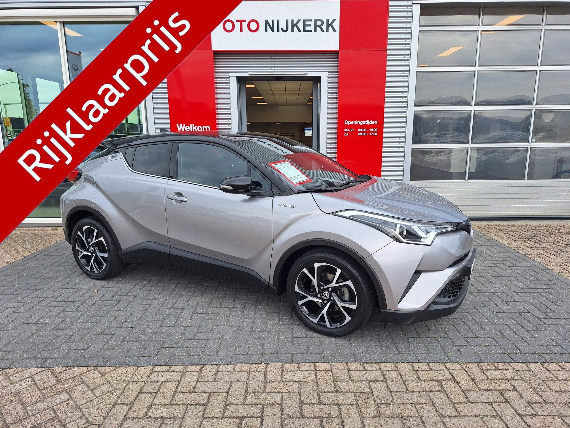 Toyota C-HR 1.8 Hybrid Bi-Tone (bj 2019, automaat), Auto's, 12 maanden, Stof, Euro 6, 4 cilinders
