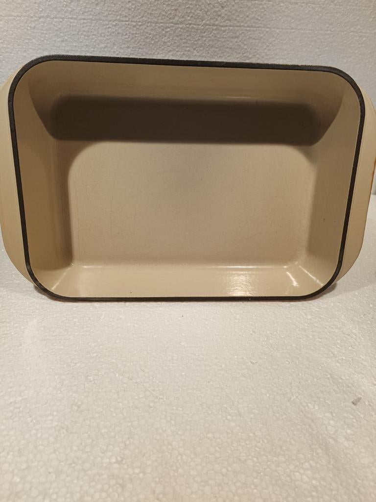 Vintage ovenschaal van le Creuset, Ophalen of Verzenden, Aardewerk, Overige stijlen, Schaal of Schalen