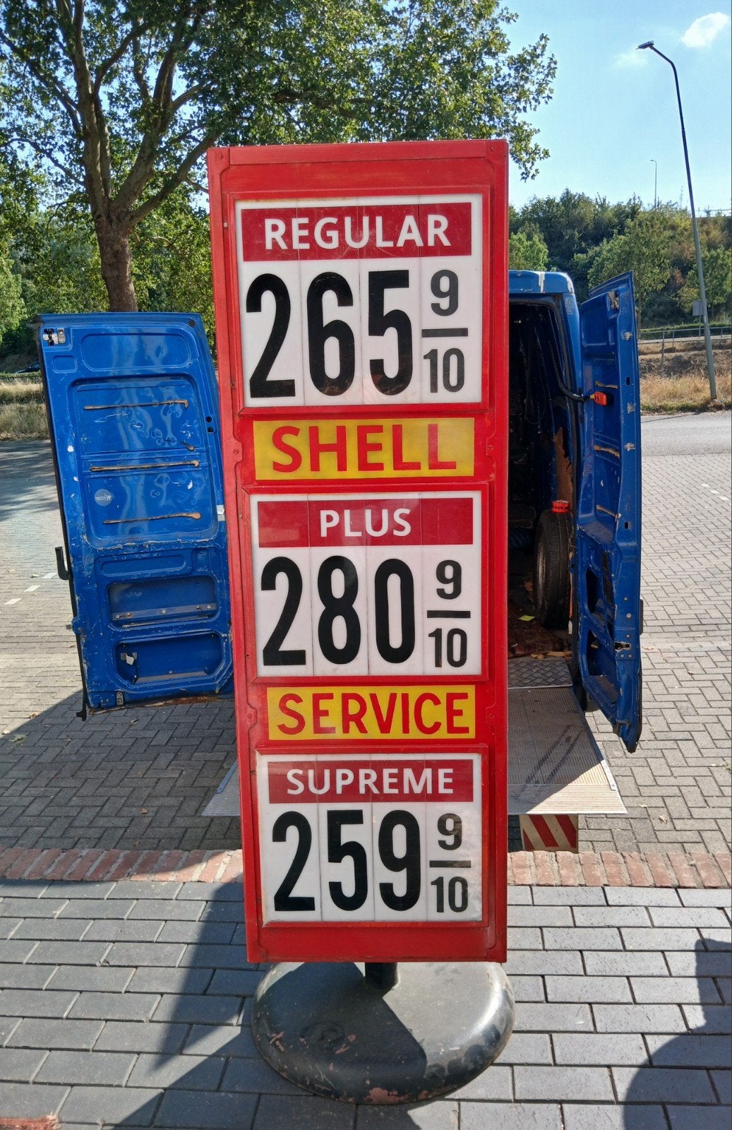 Vintage Shell benzinepomp prijs kiosk USA lichtbak, Verzamelen, Merken en Reclamevoorwerpen, Ophalen, Gebruikt, Lichtbak of (neon) lamp