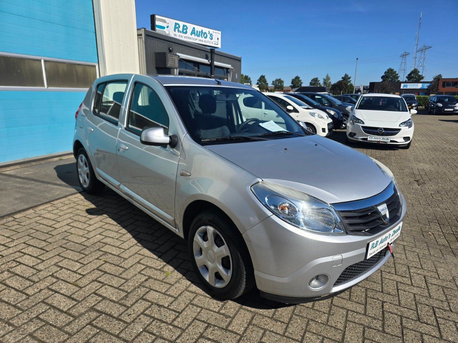 Dacia Sandero 1.4 MPI 75 2008 Grijs, Auto's, Voorwielaandrijving, Stof, 1011 kg, 4 cilinders