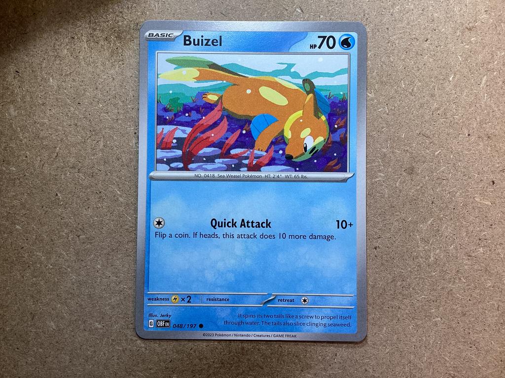 1x Buizel [OBF 048/197] (Near Mint), Ophalen of Verzenden, Zo goed als nieuw, Losse kaart