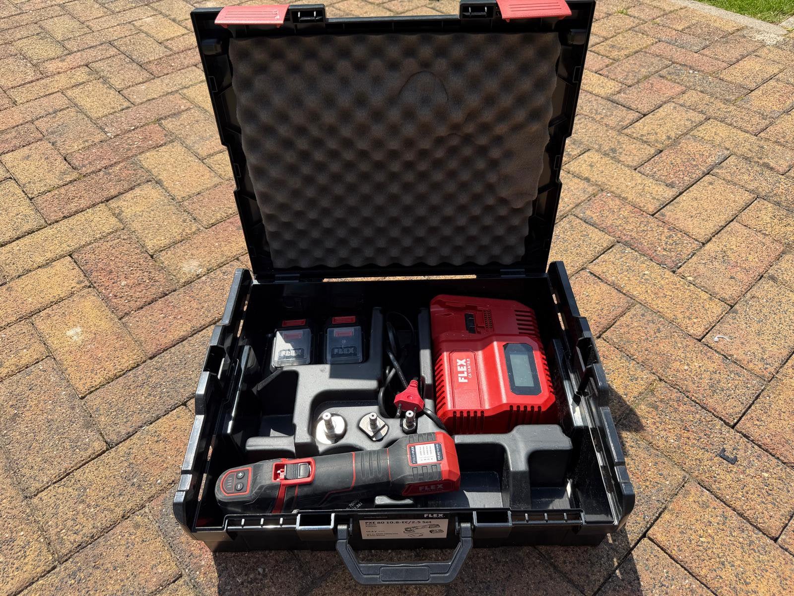 Flex PXE 80 10.8-EC/2.5 set - draadloze polijstmachine, Verzenden, Zo goed als nieuw