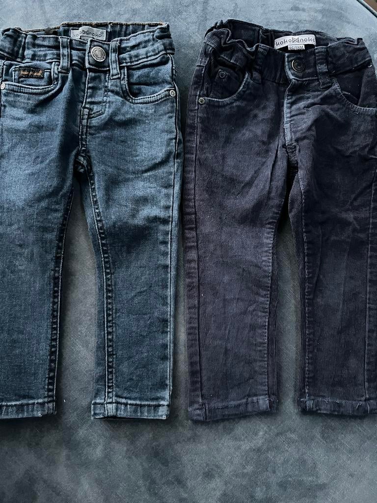 2x Koko Noko spijkerbroek/corduroy broek maat 86, Kinderen en Baby's, Babykleding | Maat 86, Ophalen of Verzenden, Gebruikt