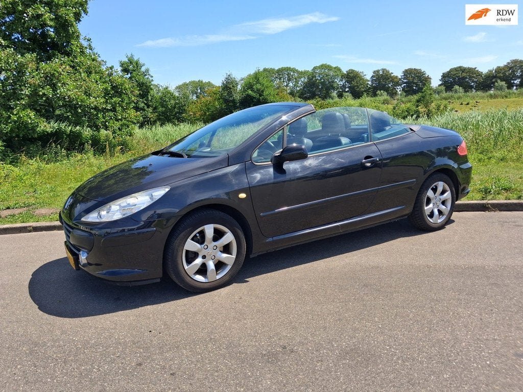 Peugeot 307 CC 1.6-16V Cabrio BJ 2008, Auto's, Gebruikt, Zwart, 4 cilinders, Cabriolet