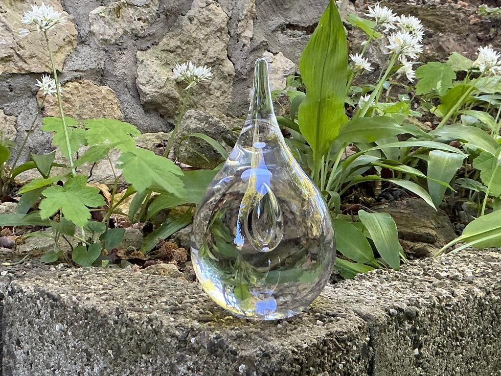 Floris Meydam: glasobject 'Waterelement' 17 cm Leerdam 1980, Antiek en Kunst, Antiek | Glas en Kristal, Ophalen of Verzenden