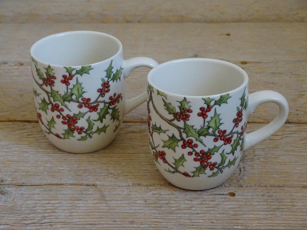 2x Mok, Jet (by Ter Steege) KERST / HULST, zo goed als nieuw, Huis en Inrichting, Keuken | Servies, Ophalen of Verzenden, Zo goed als nieuw