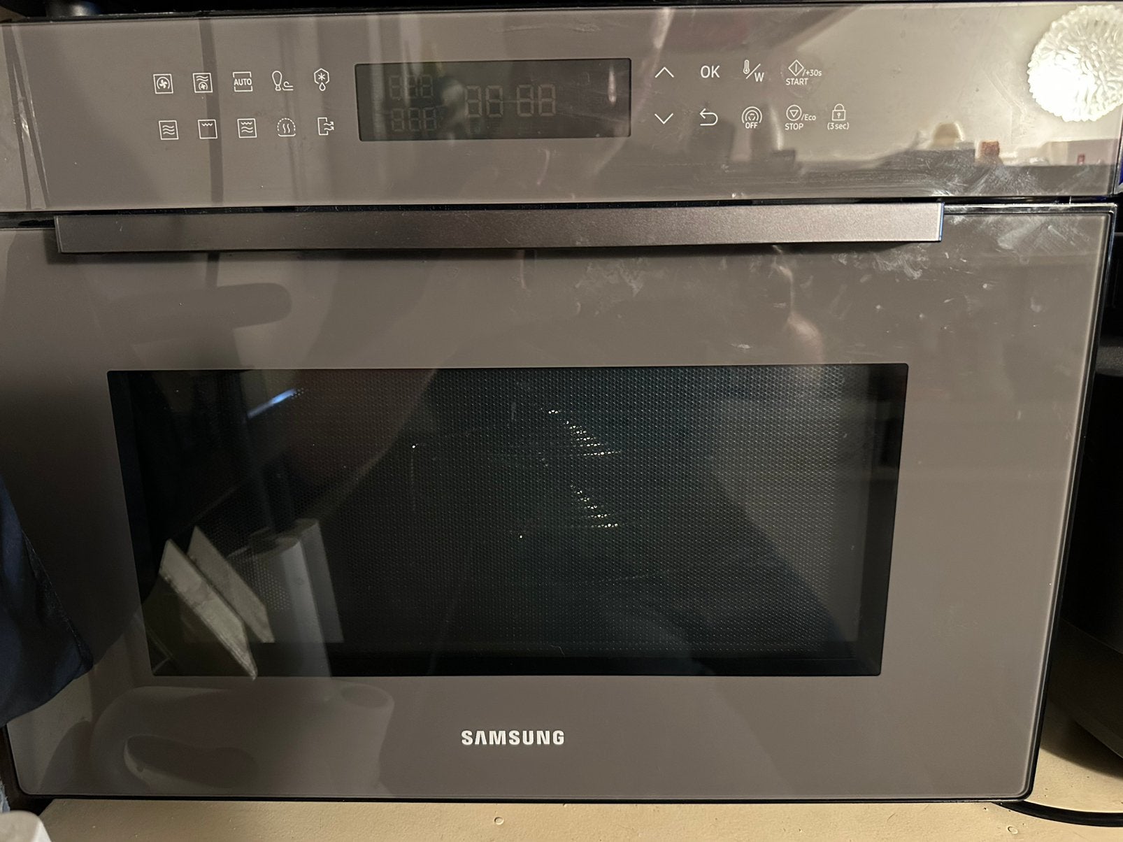 Samsung Combi-oven/magnetron met airfryer functie, Combimagnetron, Crisp, Gebruikt, Ophalen of Verzenden