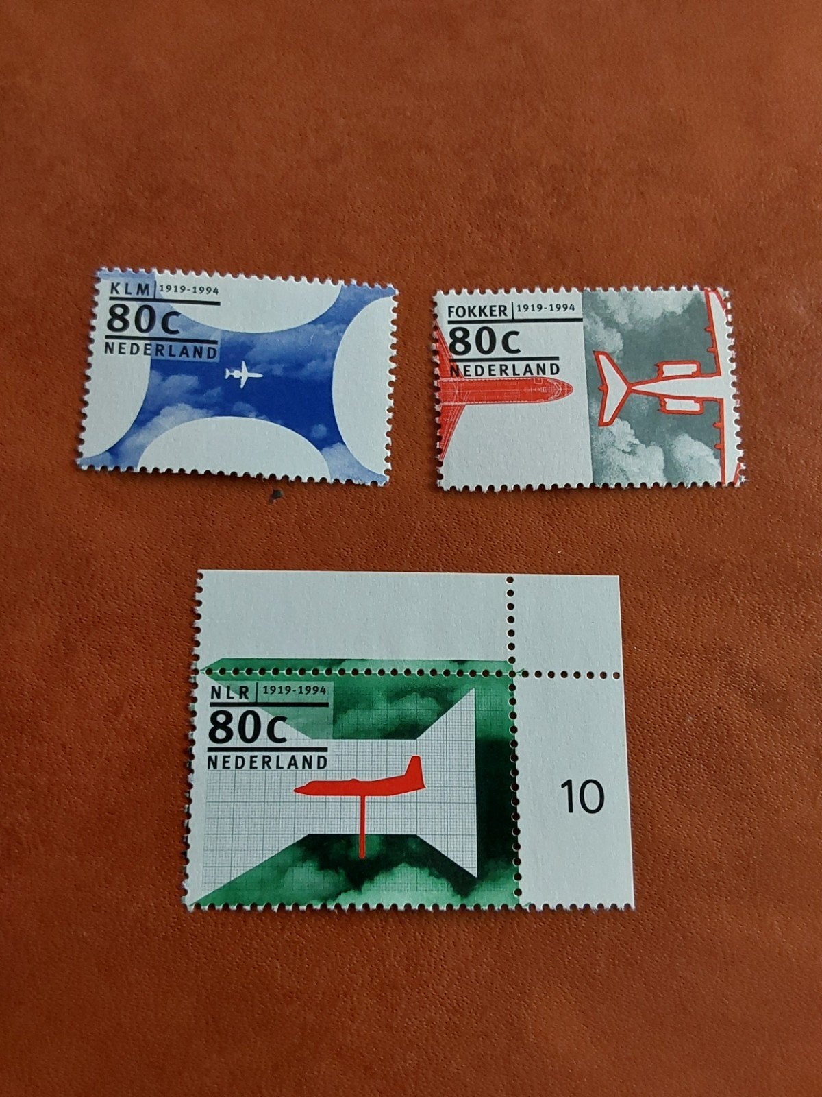 nvph 1605-1607  75 Jaar Nederlandse Luchtvaart 1994 ( pf), Ophalen of Verzenden