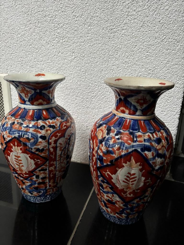 Set van 2 Antieke Imari Vazen - Handgeschilderd, Ophalen