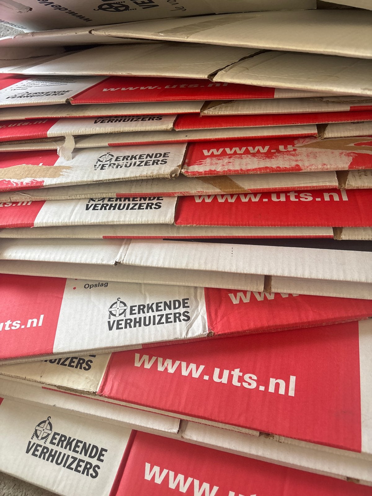 Stevige verhuisdozen van Erkende Verhuizers, Doe-het-zelf en Verbouw, Ophalen, 40 tot 60 cm, Opvouwbaar, 50 tot 75 cm