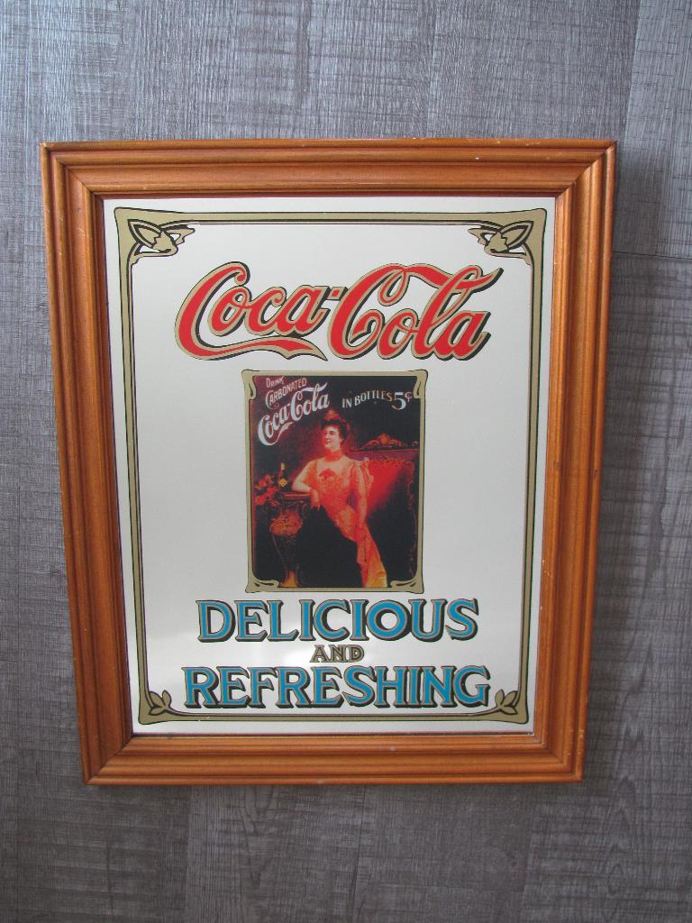 Coca Cola - spiegel, Ophalen of Verzenden, Zo goed als nieuw, Gebruiksvoorwerp