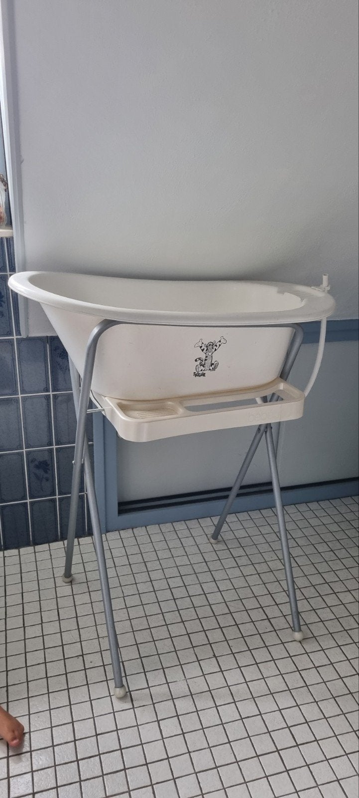 Babybadje met standaard - afvoer en slang te vervangen, Kinderen en Baby's, Badjes en Verzorging, Gebruikt, Badje, Standaard, Ophalen
