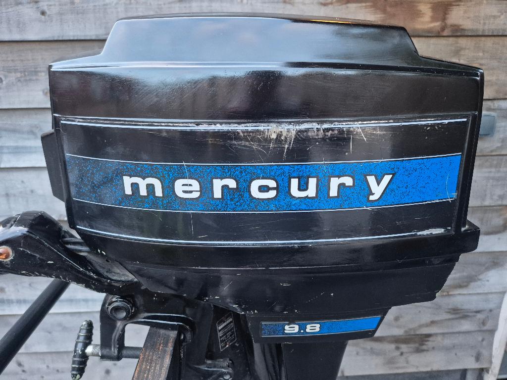 buitenboordmotor Mercury 9.8 pk Thunderbolt Blauwband, Ophalen, Gebruikt, Motor en Techniek, Motorboot