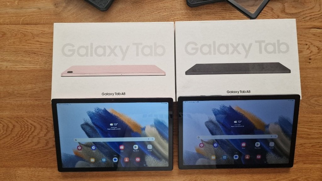 2x Samsung Galaxy Tab A8 (2021) (gray & pink gold), Computers en Software, Android Tablets, 10 inch, 32 GB, Samsung Galaxy Tab A8