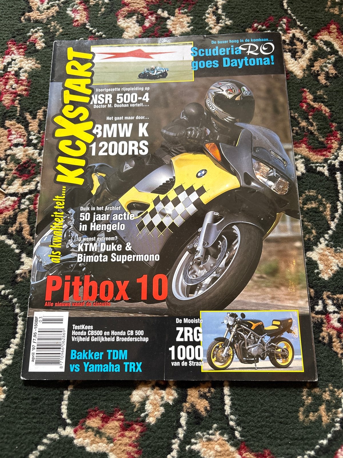 Kickstart Motor Magazine - BMW K 1200RS, Yamaha TRX, Ophalen of Verzenden, Gelezen, Algemeen