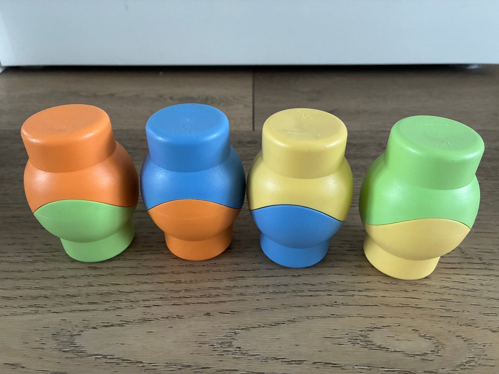Tupperware eierdopjes 8x eierdop, Ophalen of Verzenden, Zo goed als nieuw, Blauw, Overige typen