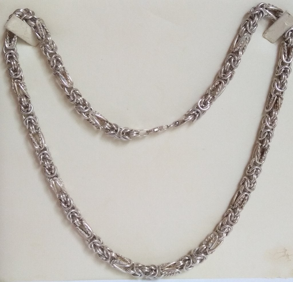 Zilveren KONINGS-KETTING 0,9 cm doorsnee en lengte 55,5 cm, Sieraden, Tassen en Uiterlijk, Kettingen, Ophalen of Verzenden, Zo goed als nieuw