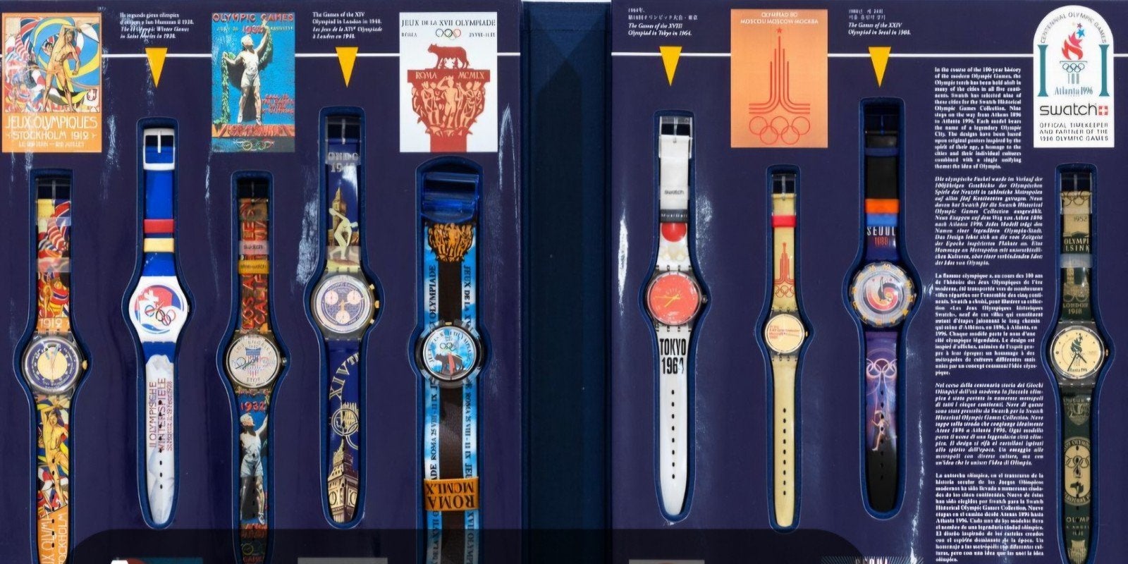 Swatch Olympische Spelen 1996 Collectie - 9 Unieke Horloges, Ophalen of Verzenden, Overige materialen, Polshorloge, Overige merken