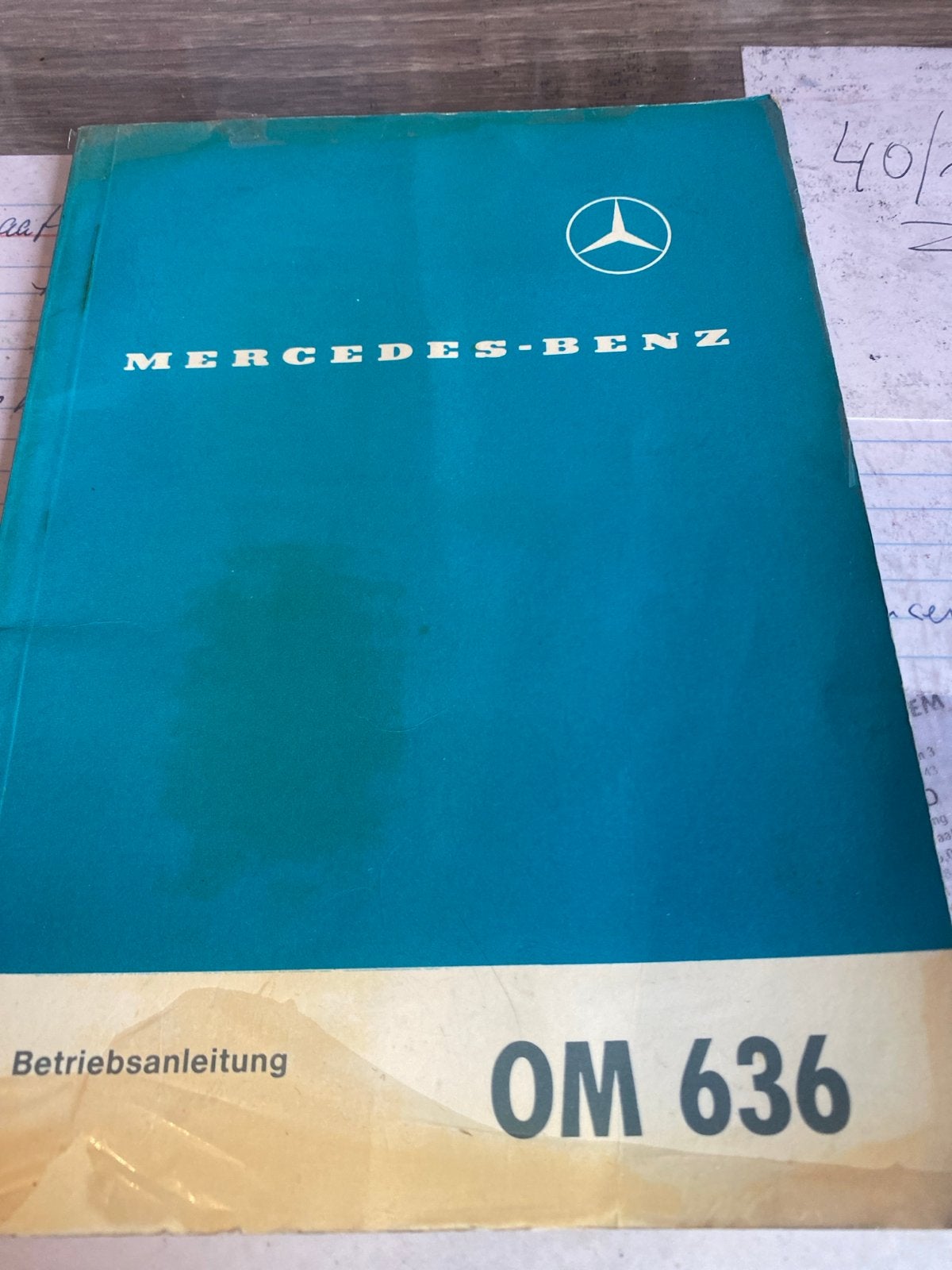Mercedes-Benz OM 636 Bedieningshandleiding, Ophalen of Verzenden