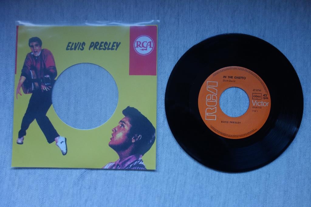 Single Elvis Presley.In the ghetto, Cd's en Dvd's, Vinyl Singles, 7 inch, Single, Ophalen of Verzenden, Zo goed als nieuw