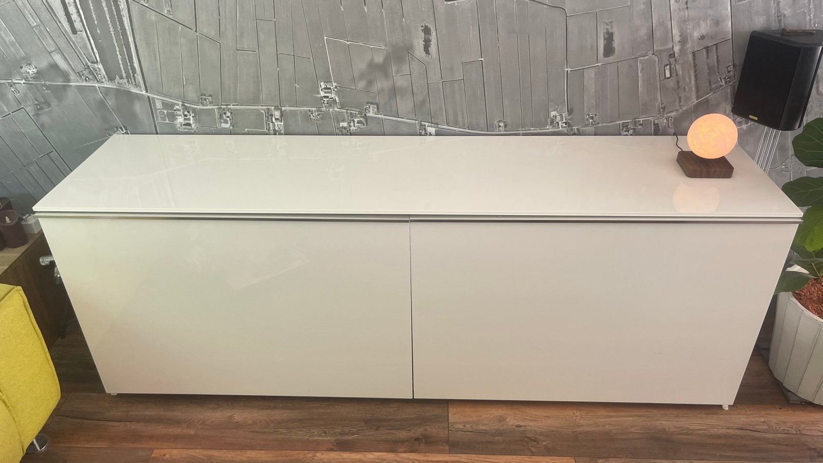 Strak wit zwaar! dressoir met schuifdeuren en planken, Ophalen, Overige materialen, Zo goed als nieuw, 200 cm of meer