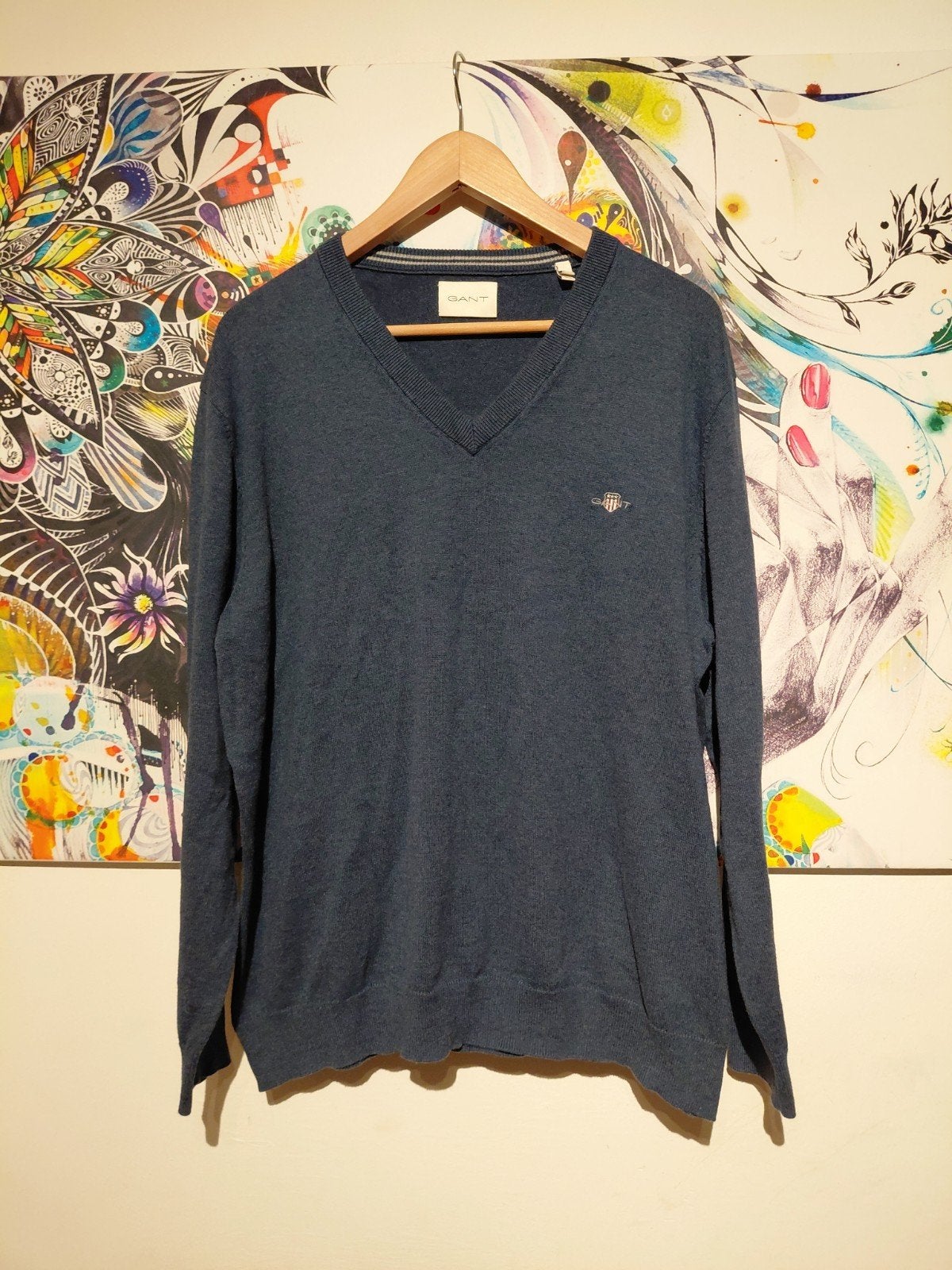 Mooie Gant trui - Maat XL, Blauw, Maat 56/58 (XL), Ophalen of Verzenden, Zo goed als nieuw