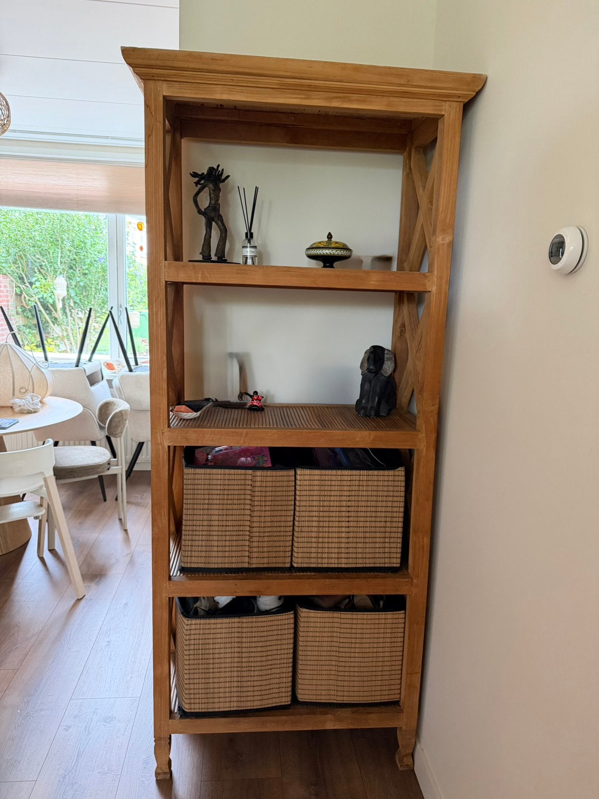 Teak houten kast, Ophalen, 50 tot 100 cm, Zo goed als nieuw, Minder dan 100 cm