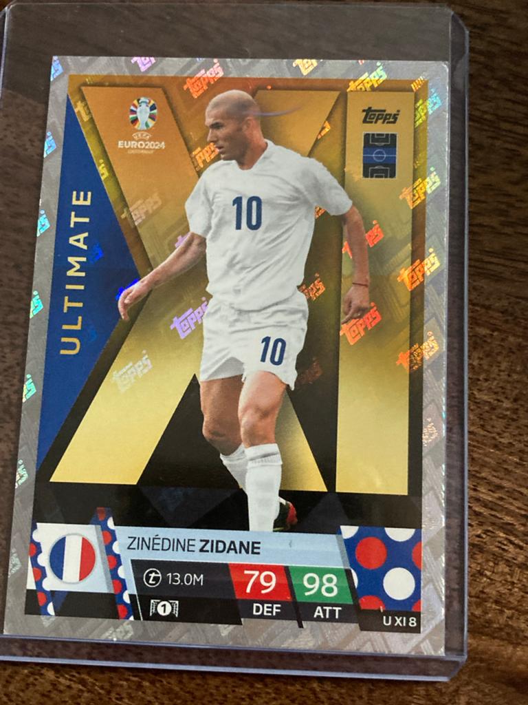 Ek 2024 match attack voetbalkaartje Zinedine Zidane, Ophalen, Plaatje