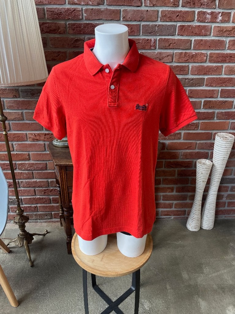 Superdry Oranje Polo - Maat L, Maat 52/54 (L), Oranje, Ophalen of Verzenden, Zo goed als nieuw