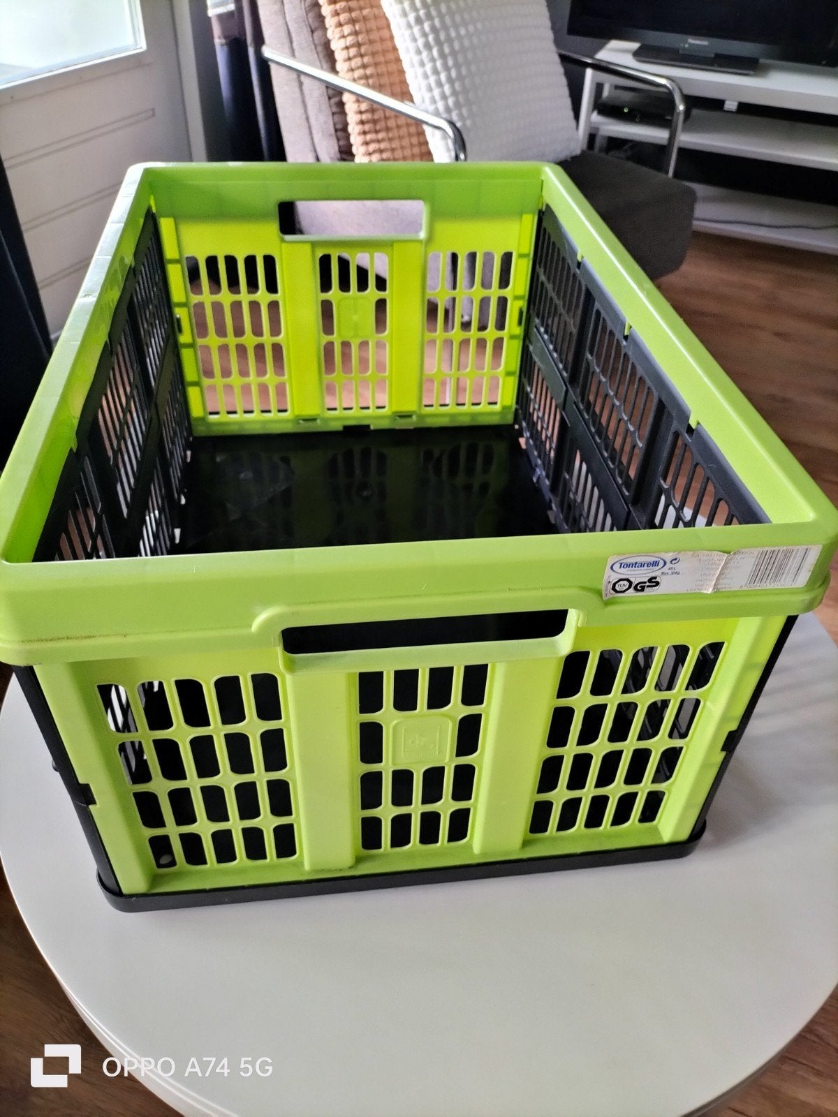 Opvouwbare krat - Tontarelli - 45L - Zo goed als nieuw, 40 tot 60 cm, Opvouwbaar, 50 tot 75 cm, Ophalen of Verzenden