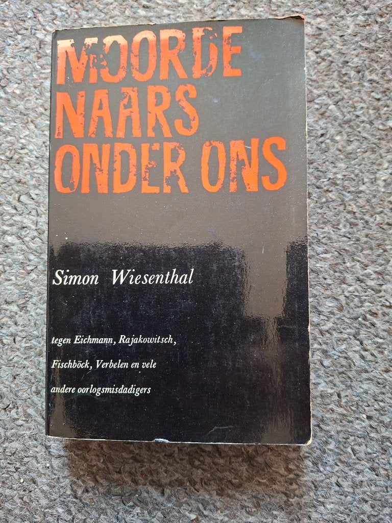 Moordenaars onder ons/Wiesenthal/oorlogsmisdadigers, Boeken, Verzenden, Tweede Wereldoorlog, Gelezen, Simon Wiesenthal
