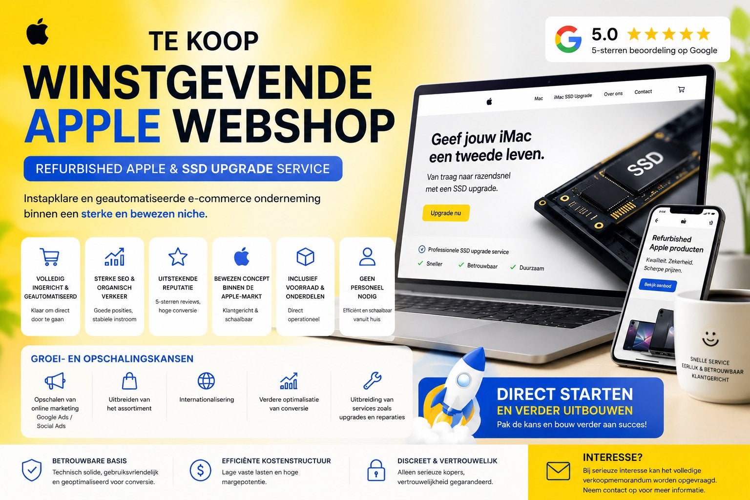 Apple Webshop + Voorraad | bewezen concept | 5 sterren ⭐️!