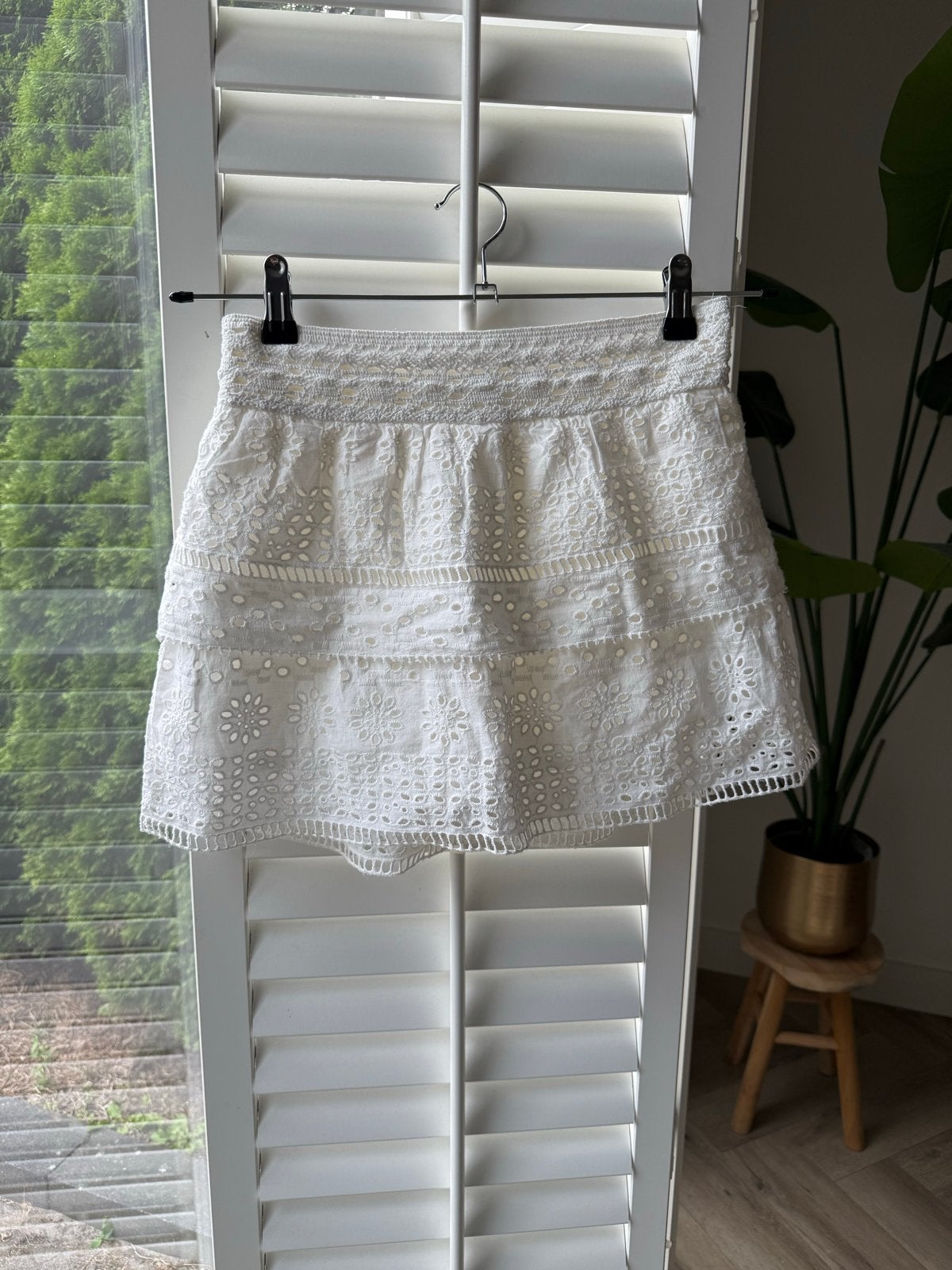 Zara wit kanten rokje maat S, Kleding | Dames, Wit, Ophalen of Verzenden, Zo goed als nieuw, Maat 36 (S)