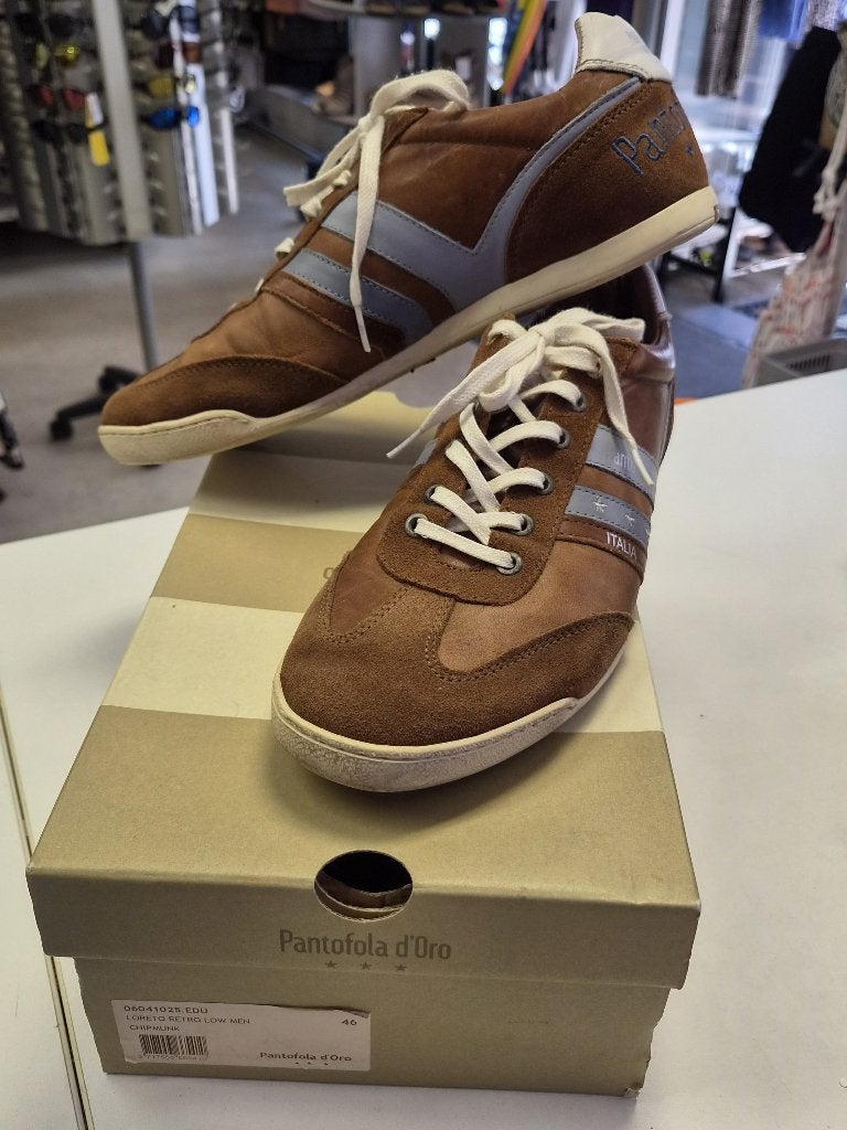 Pantofola d'Oro sneakers maat 46 cognac leer Italia 51516, Bruin, Via del Lavoro 1, 63821 Porto Sant'Elpidio FM, Italië, Ophalen of Verzenden