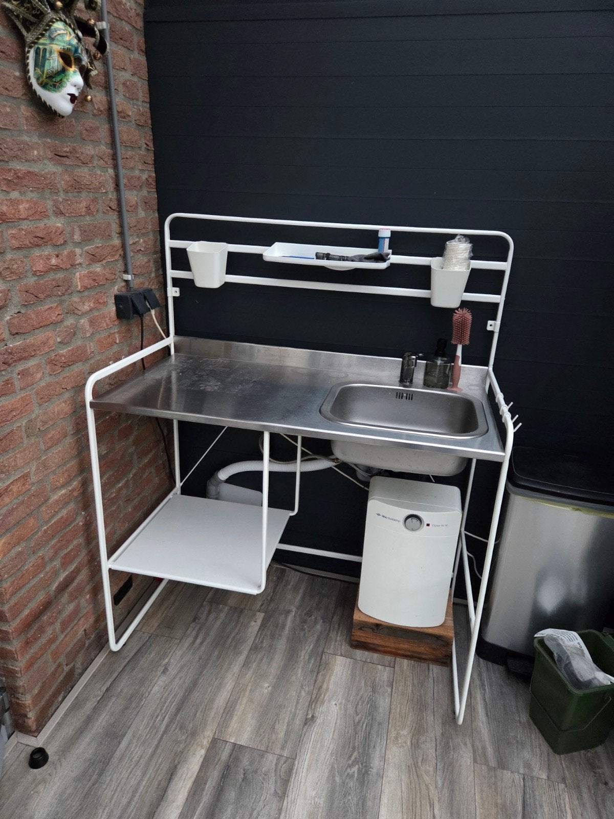 IKEA SUNNERSTA spoelbak met kraan en sifon (zonder boiler), Ophalen, Gebruikt