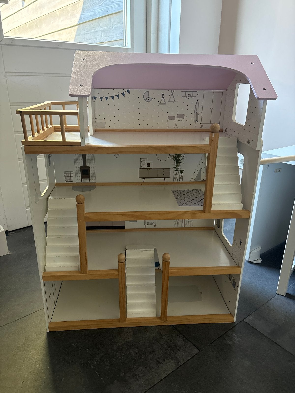Petit Amelie Poppenhuis met Accessoires, Ophalen, Gebruikt, Poppenhuis