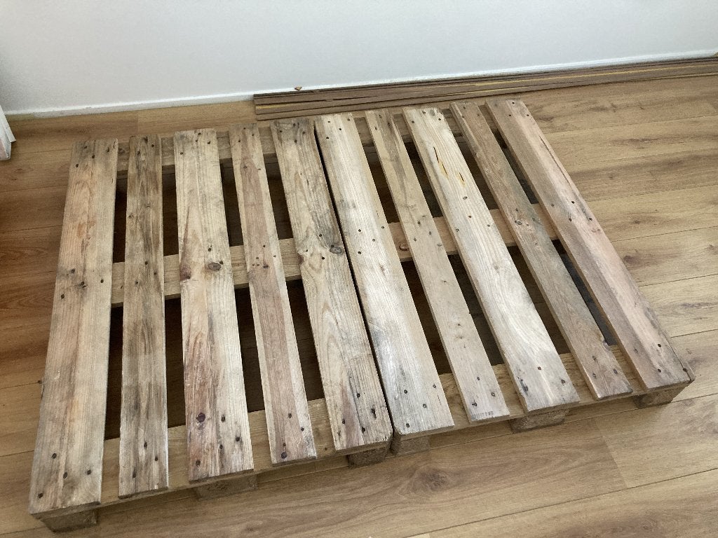 Europallets (80 x 120) (x2), Doe-het-zelf en Verbouw, Ophalen, Gebruikt, 25 tot 50 mm, Pallet