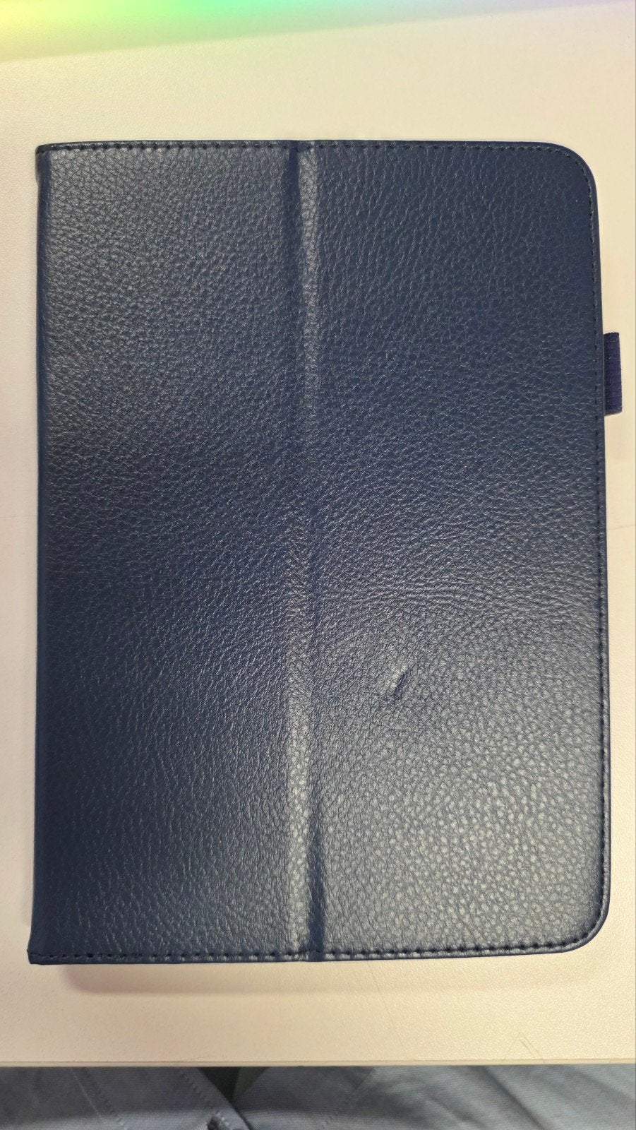 Apple iPad Mini 6 / 7 hoesje, nieuw, blauw zwart leer, 8 inch, Nieuw, Bescherming voor- en achterkant, Apple iPad Mini 6/7