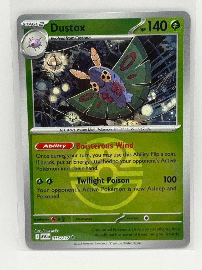 Dustox 015/217 Reverse Holo Love Ball Ascended Heroes, Verzenden, Nieuw, Losse kaart, Foil