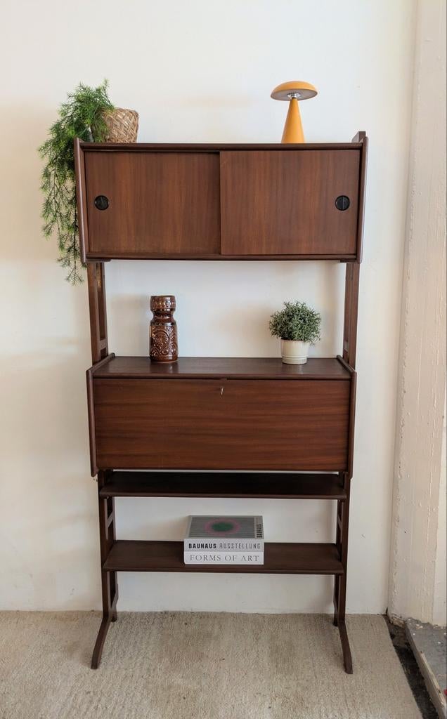 Vintage midcentury wandmeubel kast Simpla Lux, Ophalen, ., ., 25 tot 50 cm