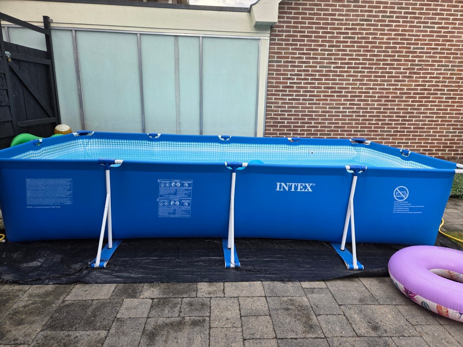 Intex zwembad met warmtepomp en zandfilter, Ophalen, Gebruikt, 200 tot 300 cm, 80 tot 120 cm