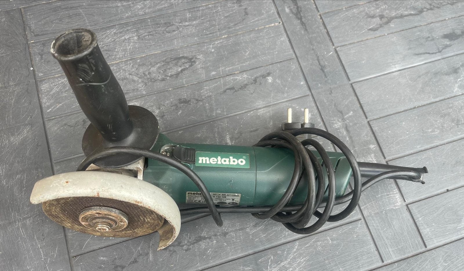 Metabo haakse slijper - Gebruikt maar functioneel, Ophalen of Verzenden, Gebruikt, 700 tot 1000 watt, Haakse handslijpmachine