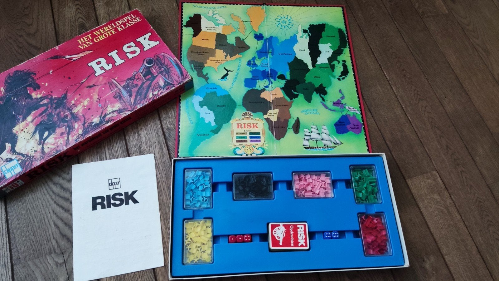 Risk Bordspel - Het Wereldspel van Grote Klasse, Vijf spelers of meer, Ophalen of Verzenden, Gebruikt, Parker Brothers
