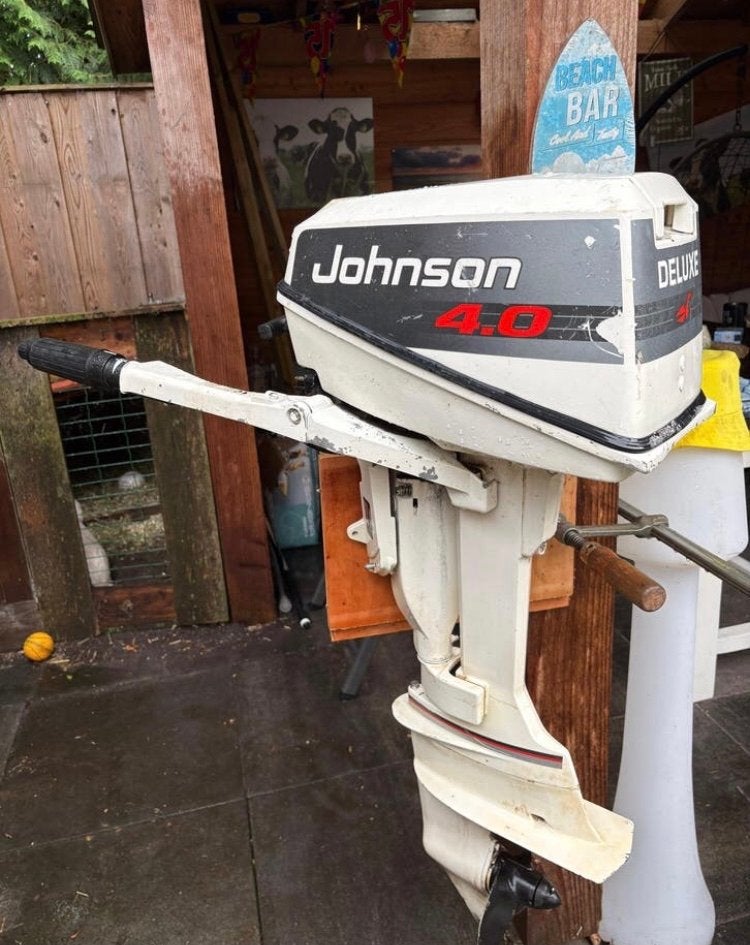 Johnson 4.0 PK Buitenboordmotor - Goede staat, loopt en koel, Watersport en Boten, Ophalen of Verzenden, Gebruikt