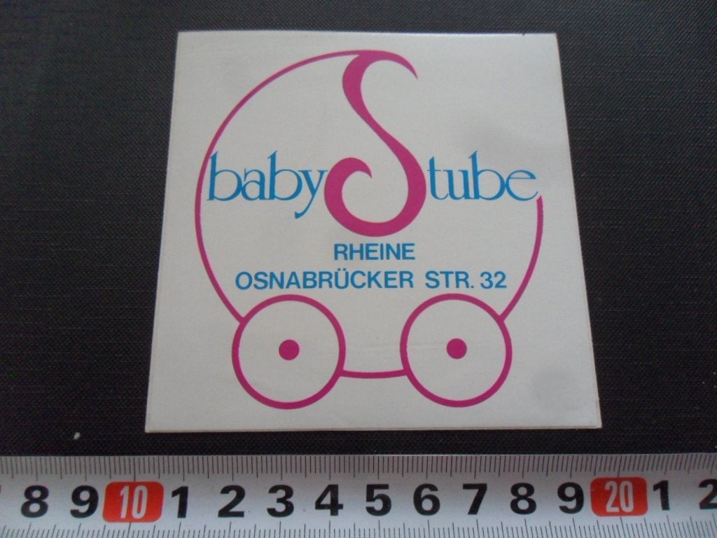 sticker Baby Stube  Rheine  Osnabrücker str. 32, Ophalen of Verzenden, Zo goed als nieuw