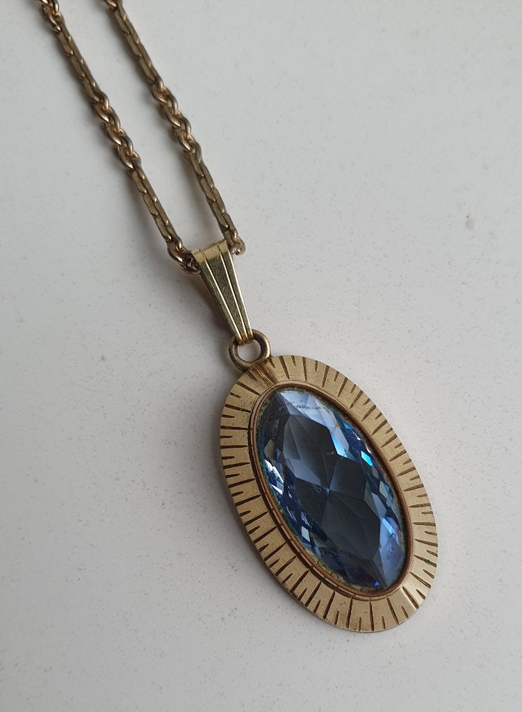 Vintage hanger en ketting Amerik K&L en Avon, Overige materialen, Verzenden, Zo goed als nieuw, Met edelsteen