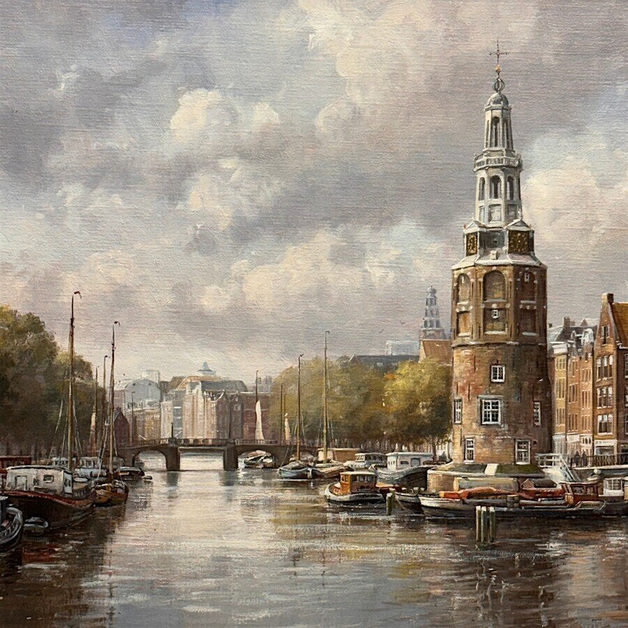 Gert-Jan Veenstra (1957) - Montelbaanstoren Amsterdam, Ophalen of Verzenden