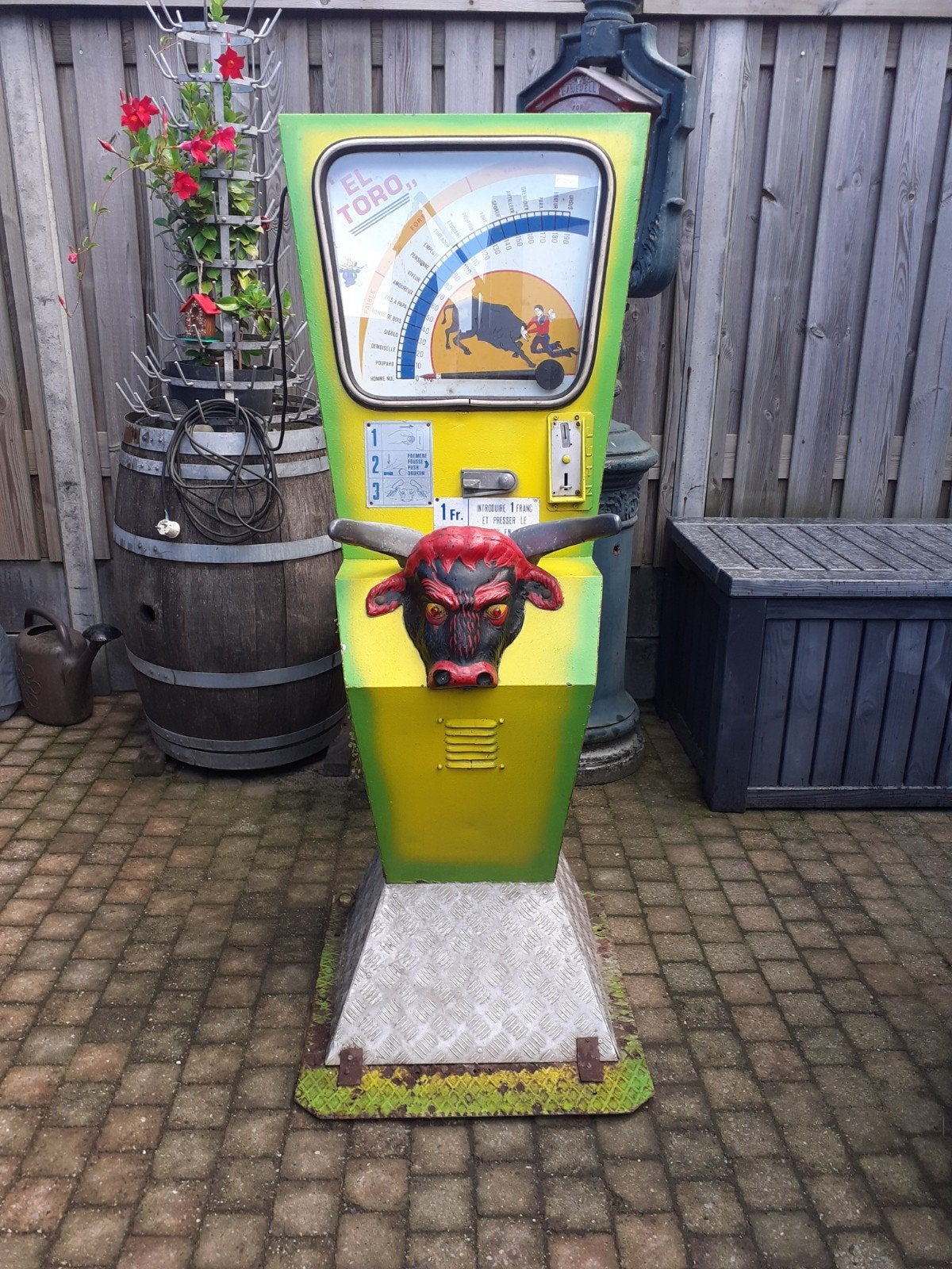 Lutz zamperla stier el Toro kermis krachtmeter, Verzamelen, Ophalen, Gebruikt