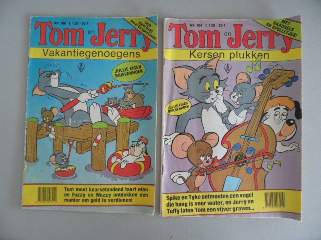 Tom en Jerry. 2 stripboekjes.Nr 104 en 106., Boeken, Meerdere stripboeken, Ophalen of Verzenden