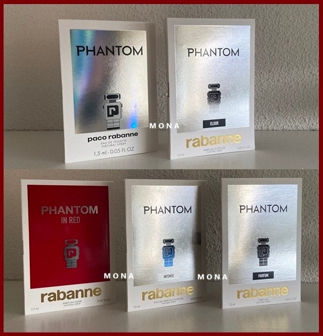 Phantom set 5 parfum samples proefjes testers monsters, Verzenden, Nieuw